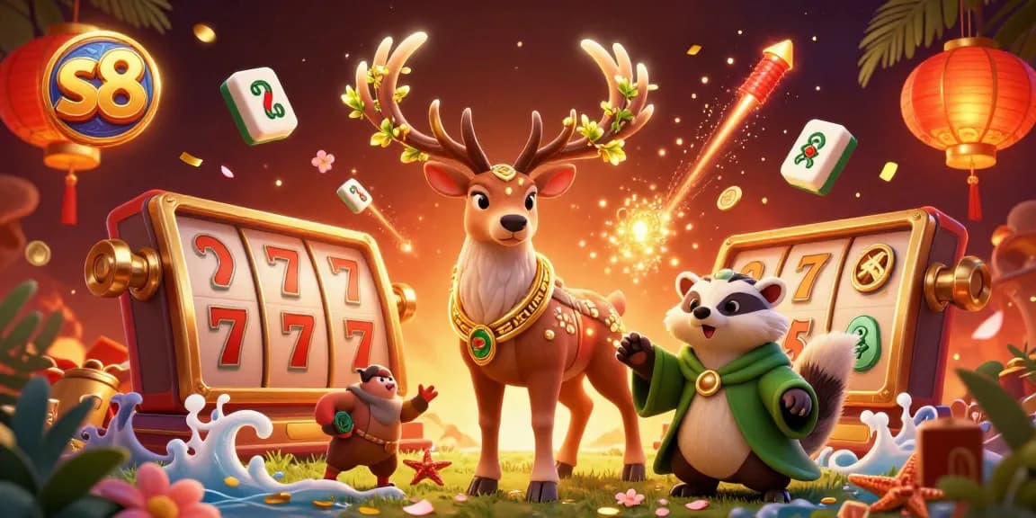 Spin the reels at S8 casino with vibrant, engaging visuals capturing the essence of a thrilling gaming experience.