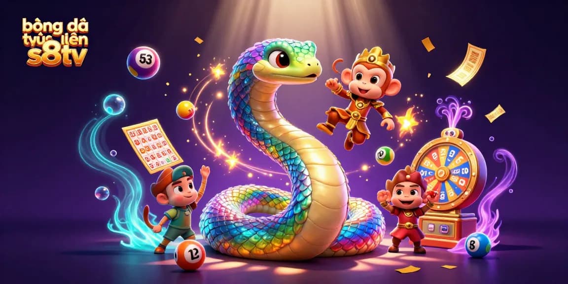 Bắt đầu trận cá cược bóng đá trực tuyến s8tv với các quả bóng nhiều màu sắc và hiệu ứng ánh sáng rực rỡ.