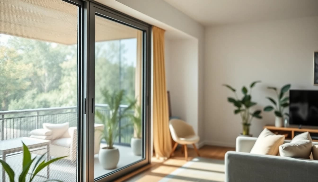Bekijk hor voor schuifdeur die elegant in een moderne woning is geïnstalleerd.