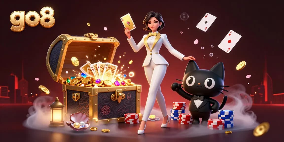 Play poker with go8's unique gaming experience featuring glamorous elements and stunning visuals.