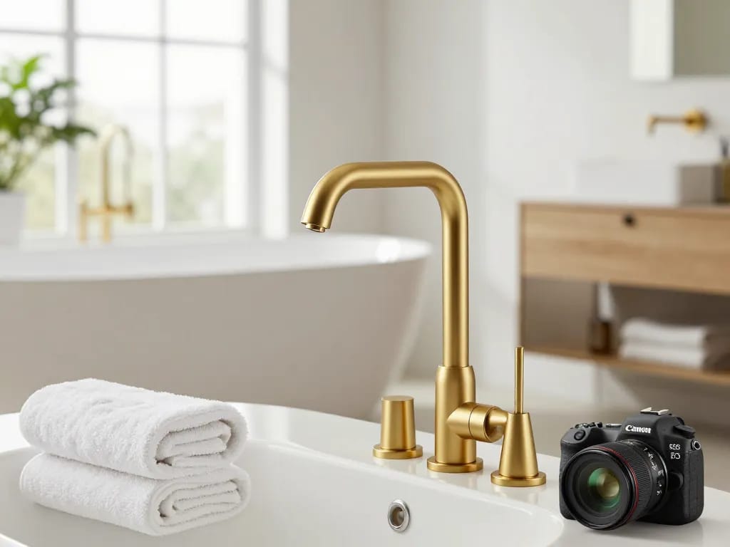 Ontdek Brauer kranen in stijlvolle badkamers met moderne afwerkingen en elegante ontwerpen.