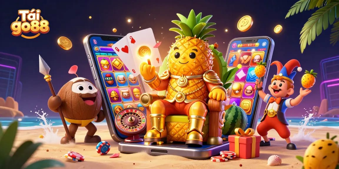 Play exciting games and Tải go88 to enjoy vibrant casino-themed experience with golden coins and characters.