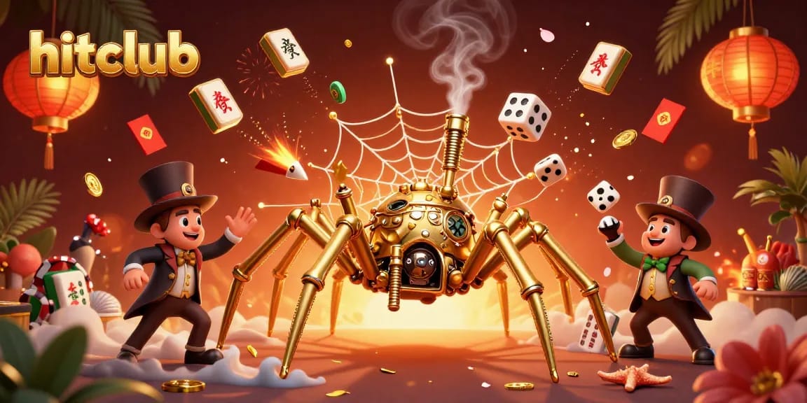 Engage with hitclub's vibrant gaming experience amidst a whimsical steampunk scene.