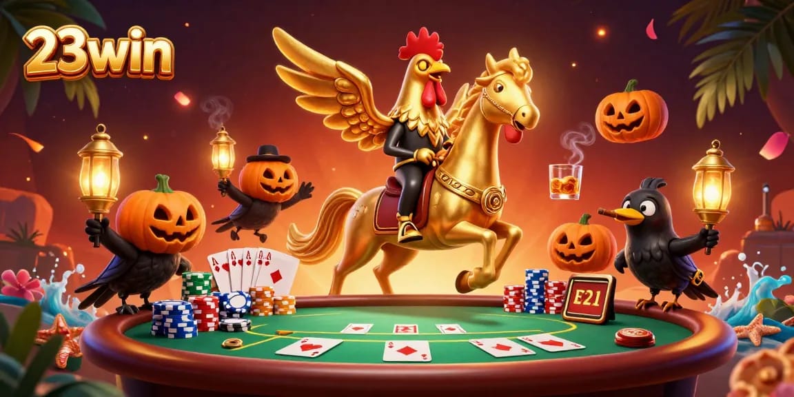 Experience thrilling gameplay at 23win with dynamic poker action and vivid casino scenes.