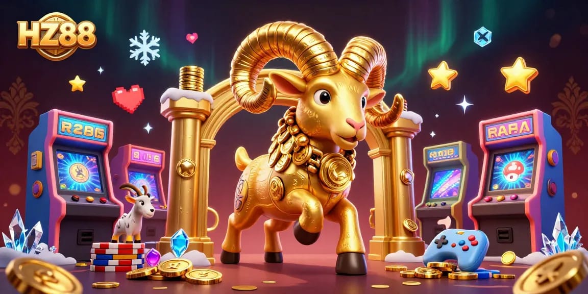 Experience gripping action at HZ88 with an energetic 3D illustration featuring casino elements.