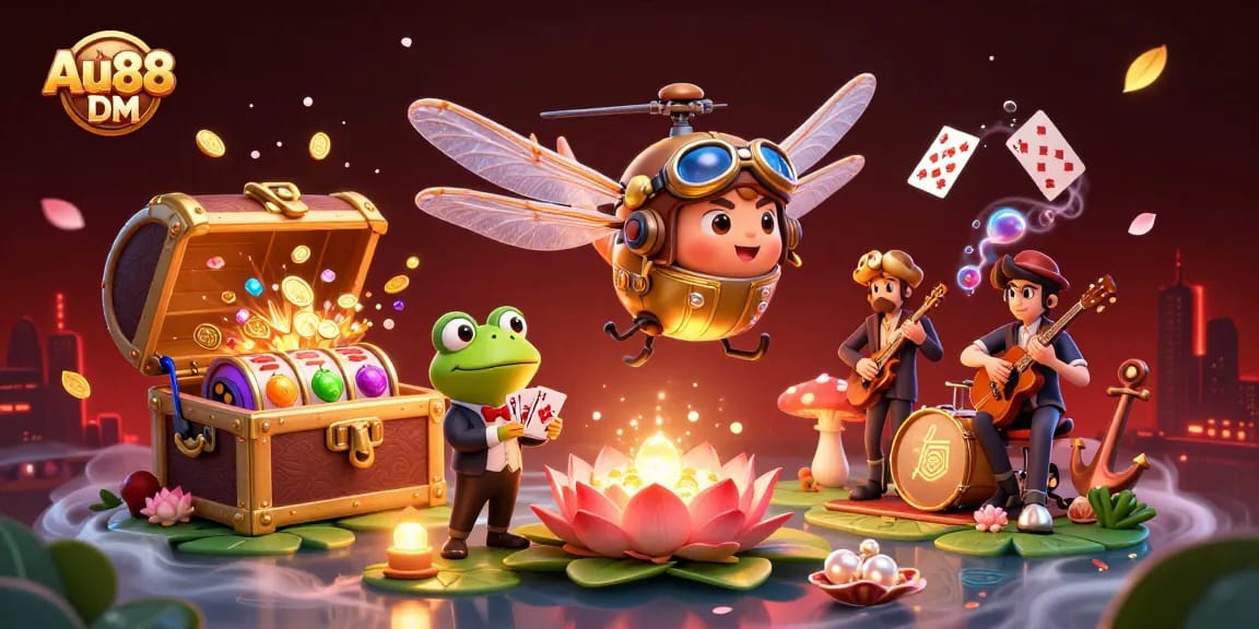 Explore winning strategies at Au88 DM with vibrant 3D casino scene filled with fun and excitement.