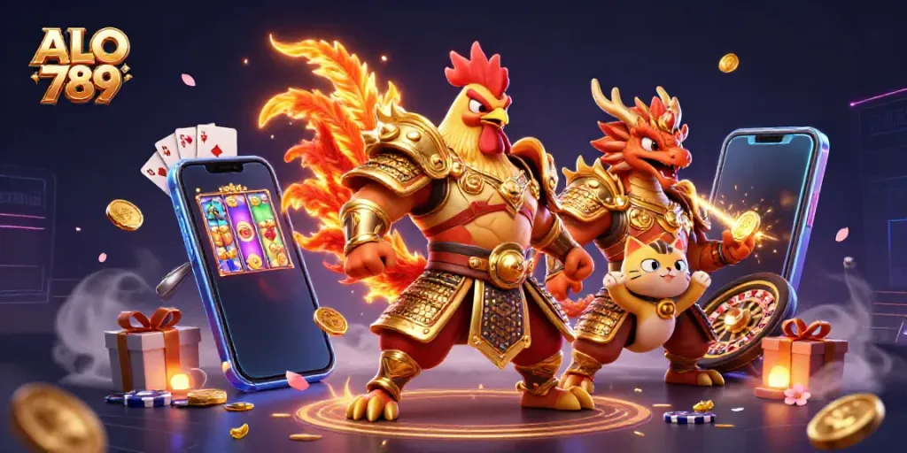 Experience the thrilling world of ALO 789 with fierce characters and dynamic casino elements.