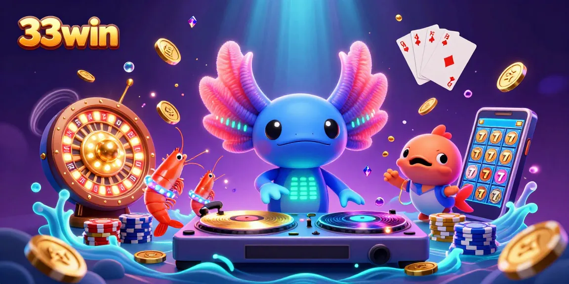 33win interactive casino experience featuring vibrant characters and dynamic gaming elements.