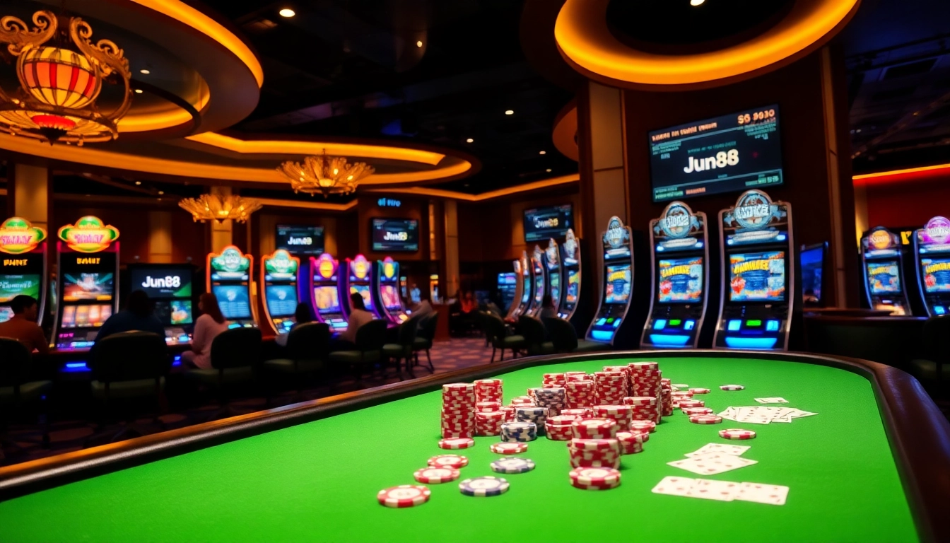 Experience the thrill of gambling at Jun88 with vibrant tables and exciting gameplay.