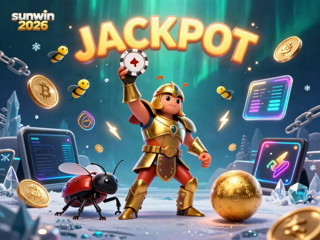 Experience thrilling gameplay at Sunwin 2026 with a vibrant scene of victory and excitement in 3D.