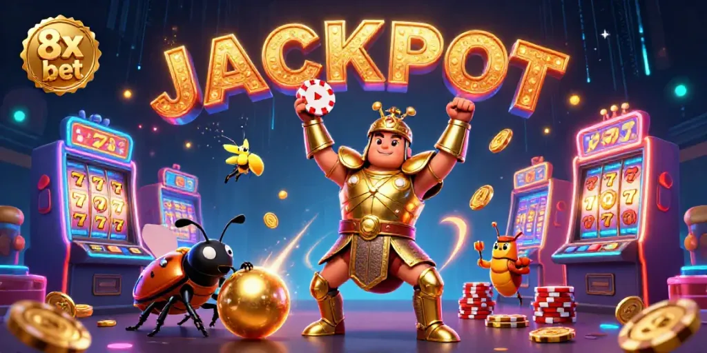 Experience the thrill of 8x bet with this vibrant 3D illustration showcasing gaming excitement.
