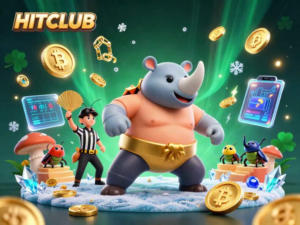 HITCLUB engages players with a vibrant 3D casino scene featuring dynamic gameplay elements.