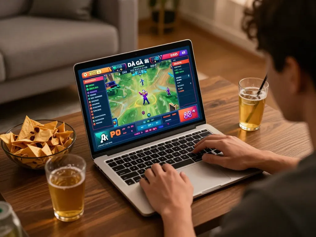 Engaging in ĐÁ GÀ 88 online betting action with live match details on display, showcasing vibrant gambling atmosphere.