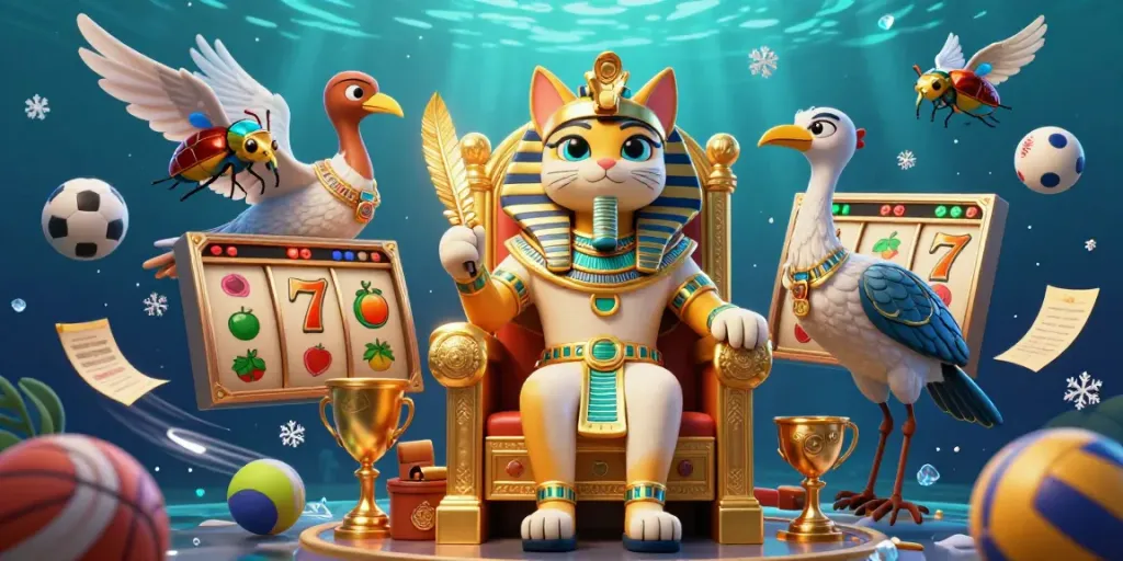 Experience thrilling gaming excitement with 999bet's Egyptian-themed slot adventure featuring dynamic characters and exciting game elements.