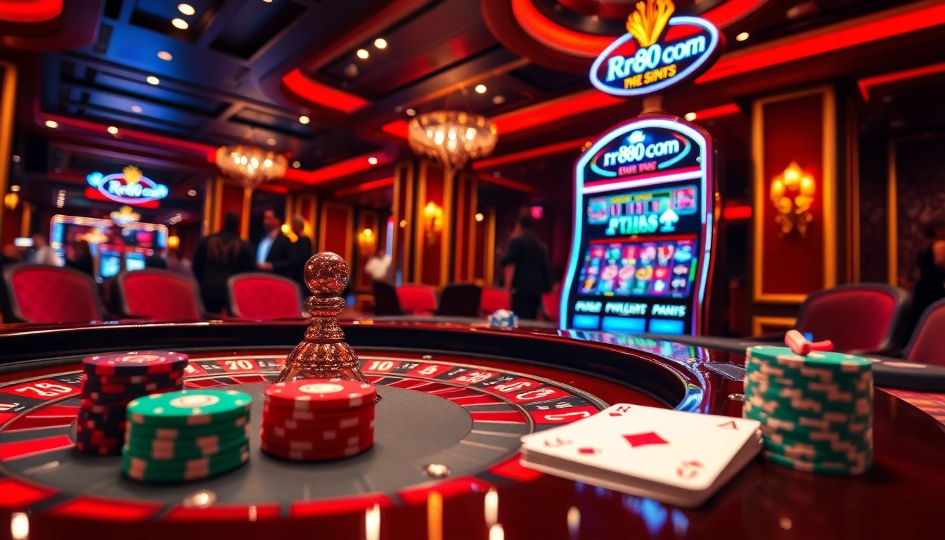 Gamblers engaging with the thrilling roulette table at rr88 com casino experience.