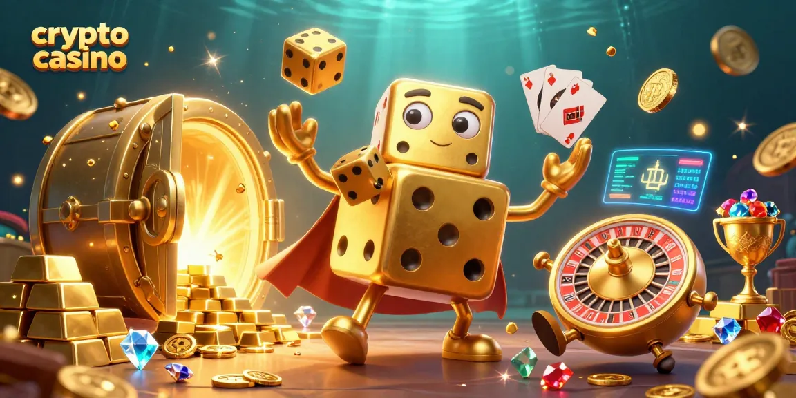 Engage in the thrilling world of a crypto casino with dynamic characters and gold-filled adventure.