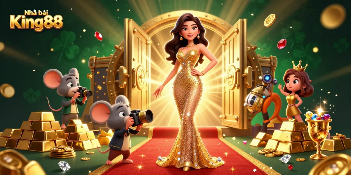 Experience fun at Nhà cái King88, where stunning visuals meet interactive gaming in this vibrant casino illustration.