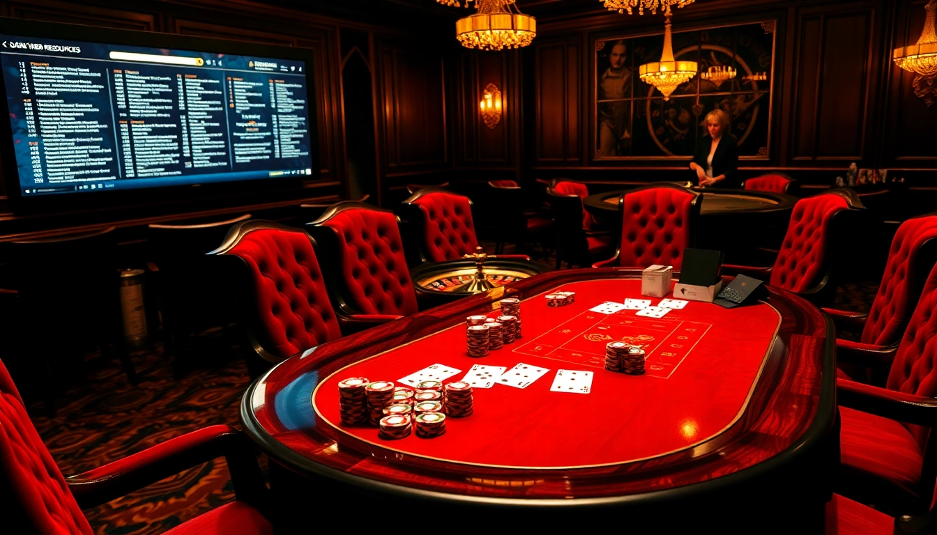 Engage with the hidden wiki in a luxurious casino setting with poker chips and cards.