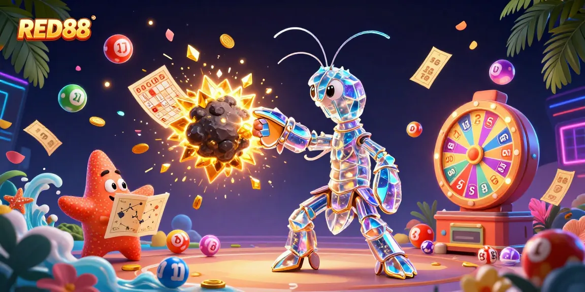 Experience exciting gaming adventures with RED88’s vibrant 3D casino scene filled with dynamic elements.
