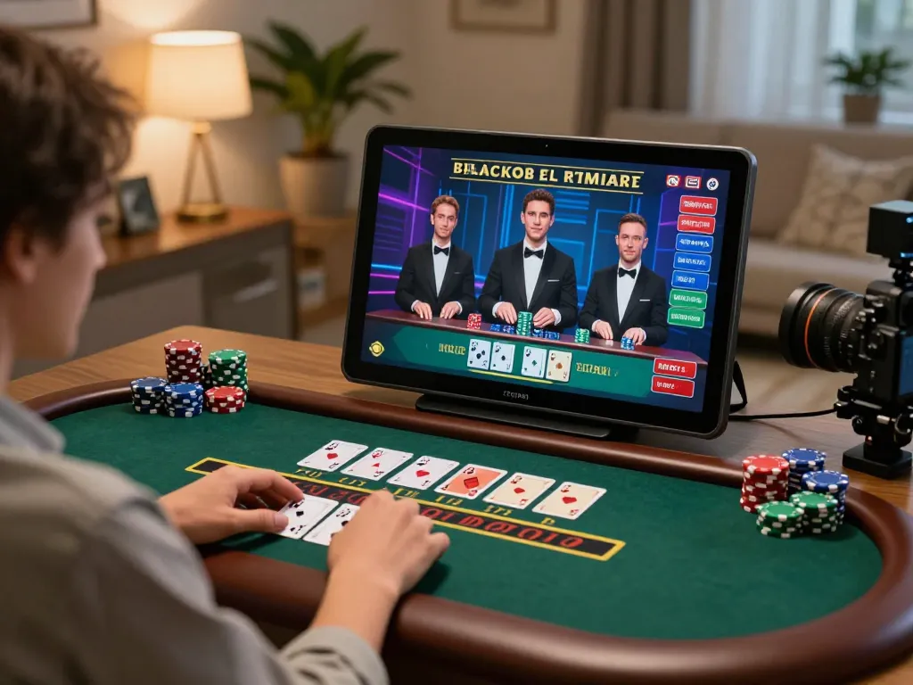Engaging online blackjack gameplay at lv88 with vibrant cards and chips in view.