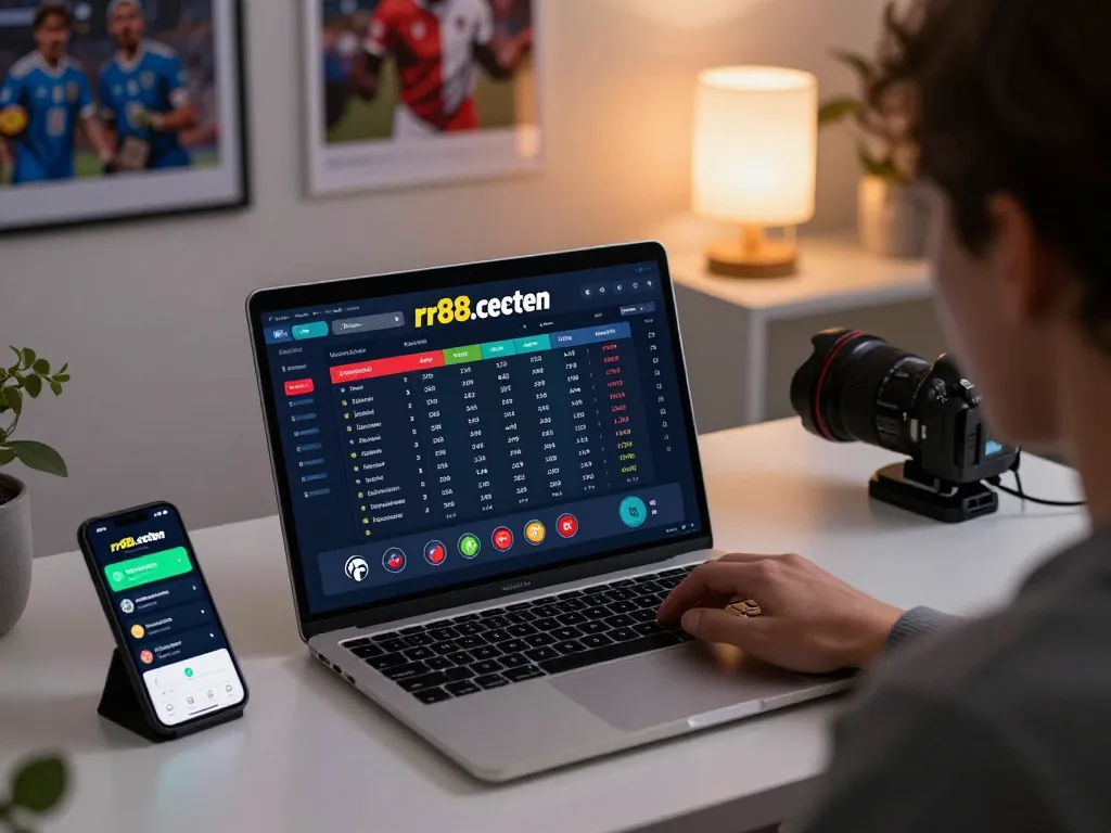 Engaging sports betting scene featuring rr88.center interface with live odds and updates.
