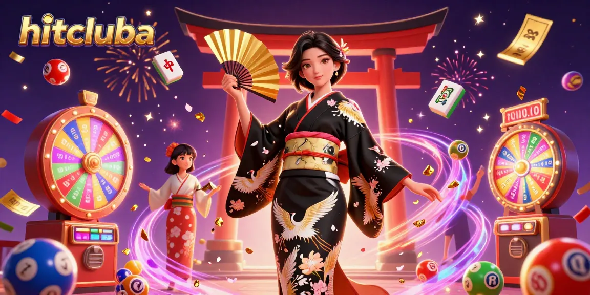 Experience the excitement at hitcluba with dynamic lottery balls and vibrant game elements.