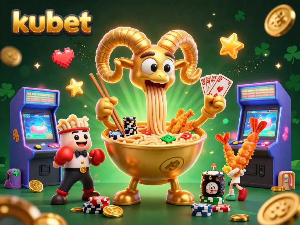 Kubet showcases a vibrant online casino environment with animated characters engaging in exciting card games.