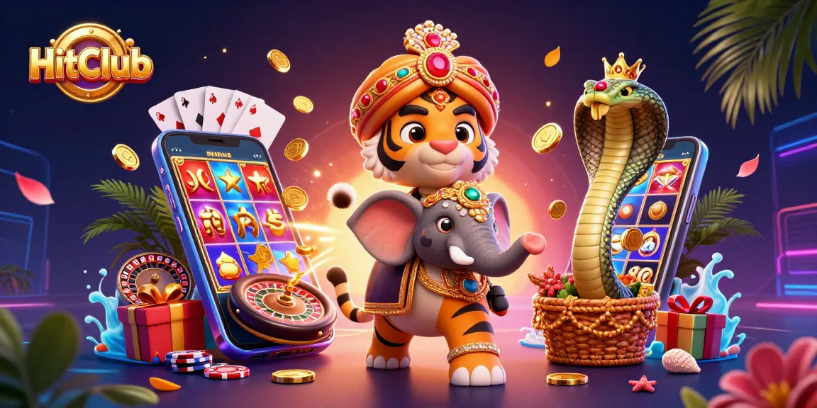 HitClub presents a colorful slot game experience with fantastical characters and vibrant casino elements.