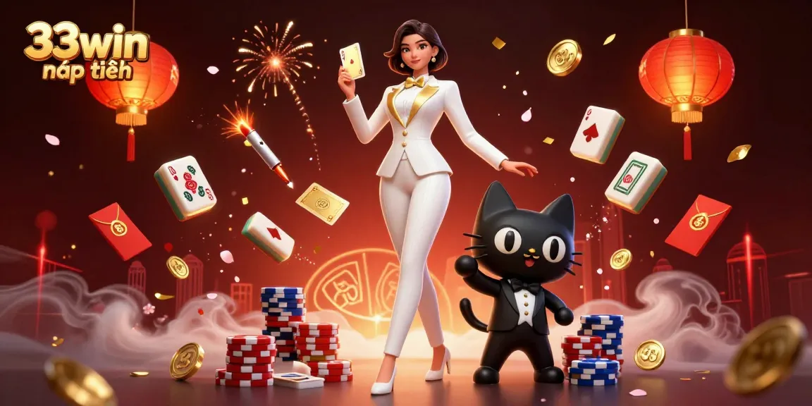 Engage in exciting gameplay with 33win nạp tiền as a glamorous dealer shuffles cards.