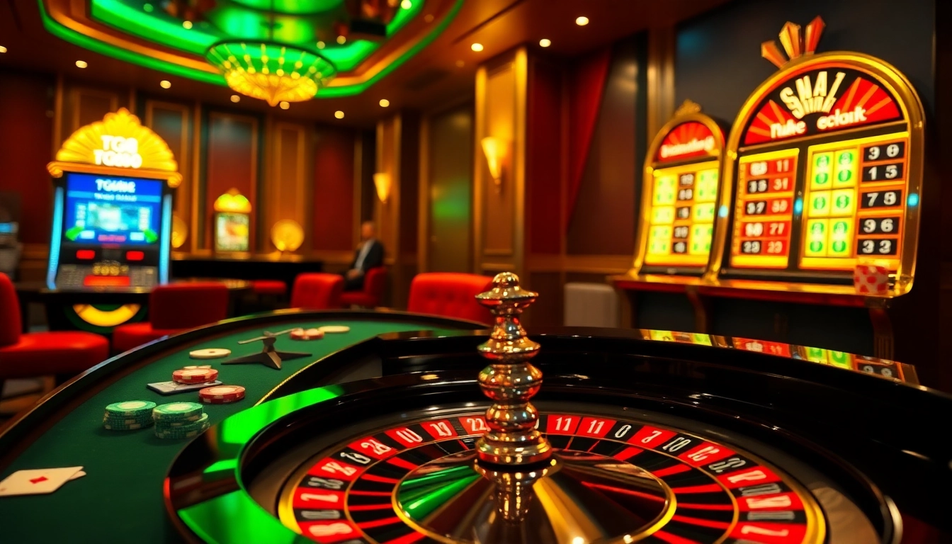 Experience the thrill of online gambling with tg88 link, showcasing a vibrant casino environment full of excitement.