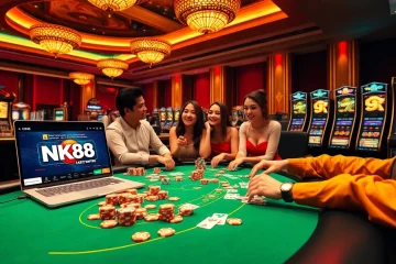 Engaging players enjoying an exciting game at NK88 online casino.