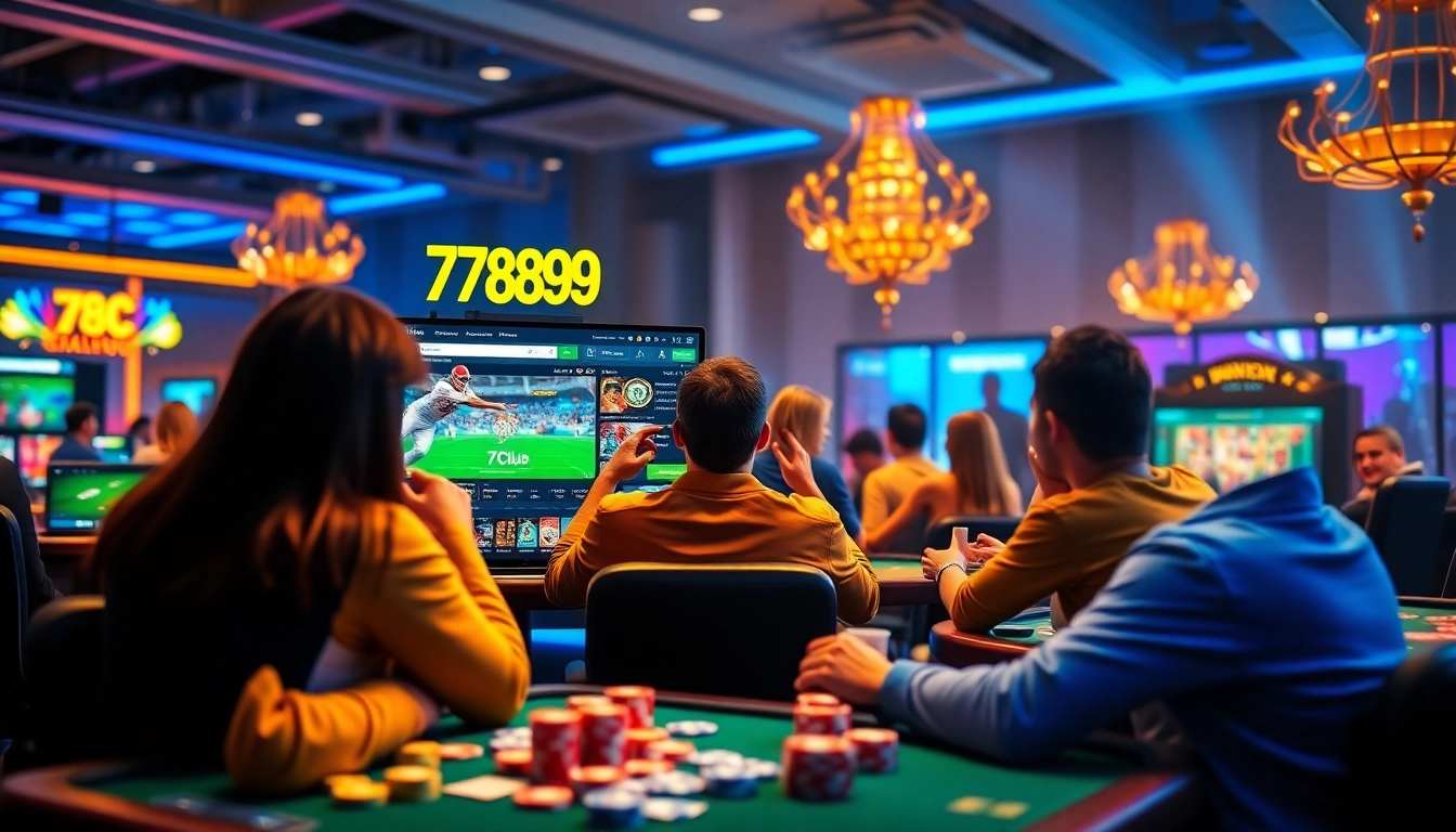 Exciting online gaming atmosphere at https://789club78.com/ featuring players engaged in various activities.