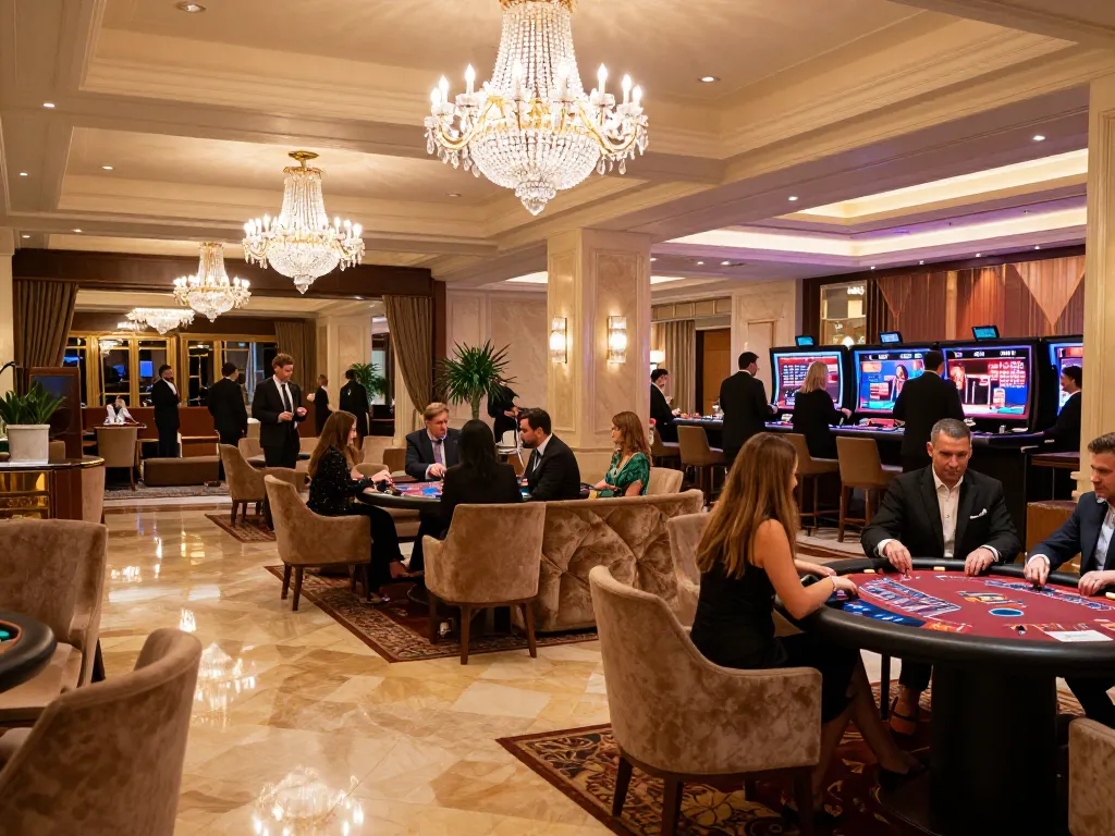 Dabet enhances your gambling experience in a luxurious casino setting with vibrant gameplay and inviting atmosphere.