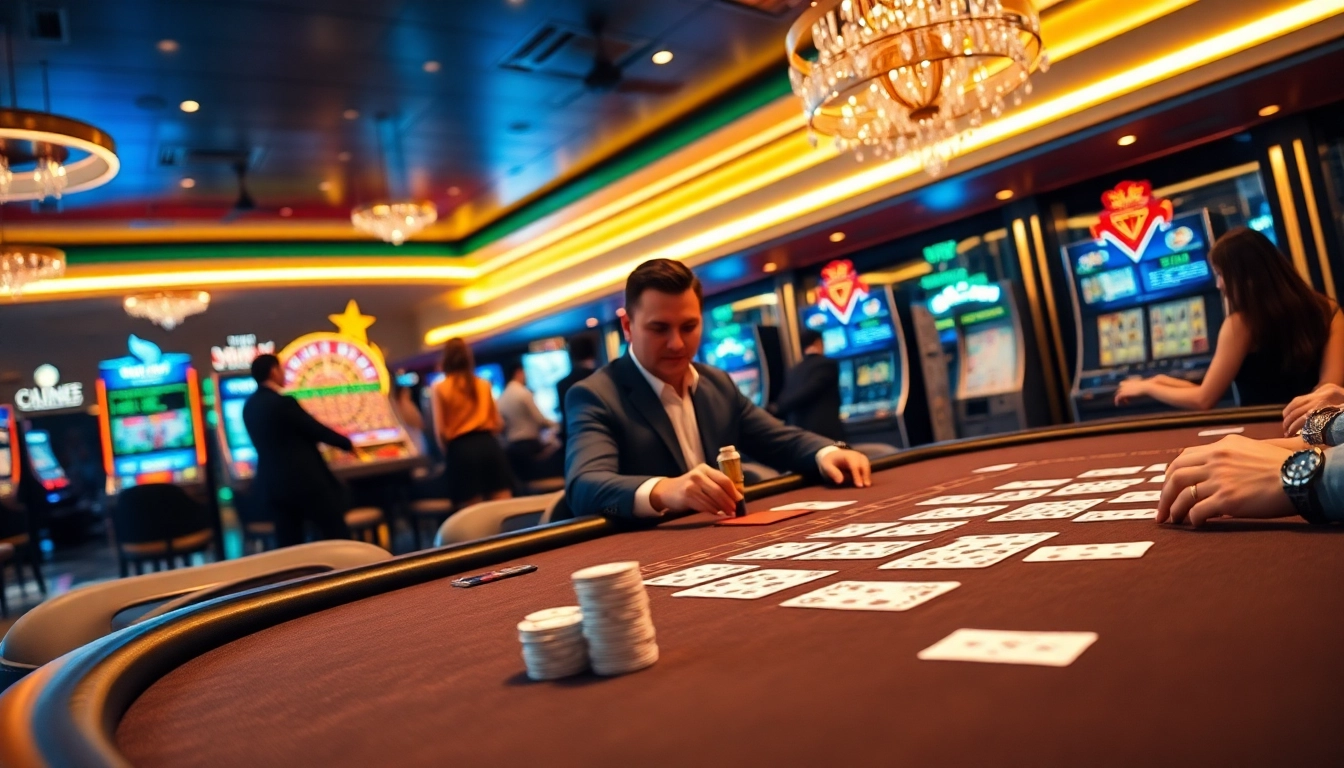 Engage in the thrilling WIN88 GAME experience at a modern casino table filled with action.