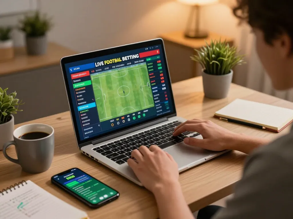 Socolive user engaging in online football betting, showcasing vibrant odds and match details.