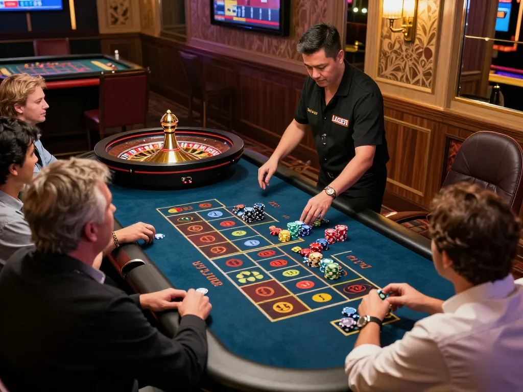 LUCK8 players place bets during an exciting live casino game experience.