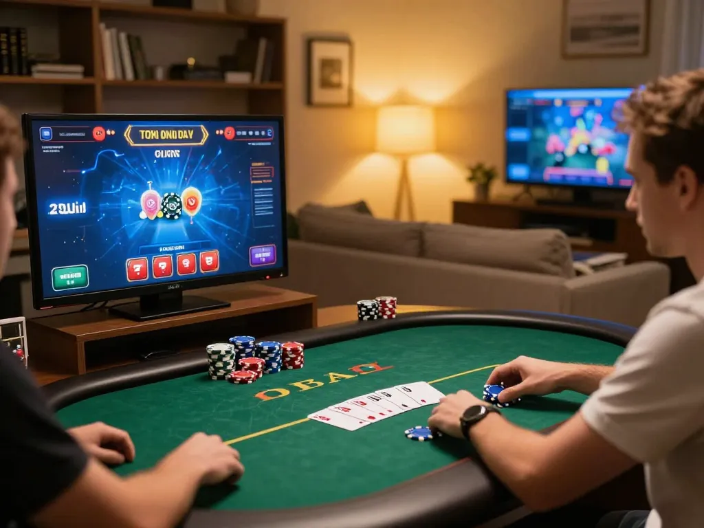 Engaging in dynamic poker gameplay on 23Win online casino interface