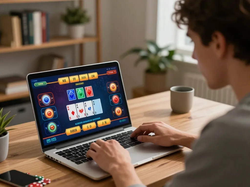 Experience the excitement of online gambling with Link Tx88 chính thức on your laptop in a stylish setup.