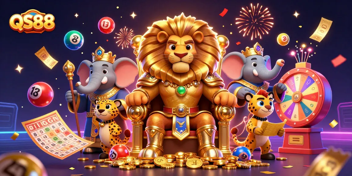 Experience thrilling QS88 gameplay with vibrant animated casino characters and dynamic game elements.