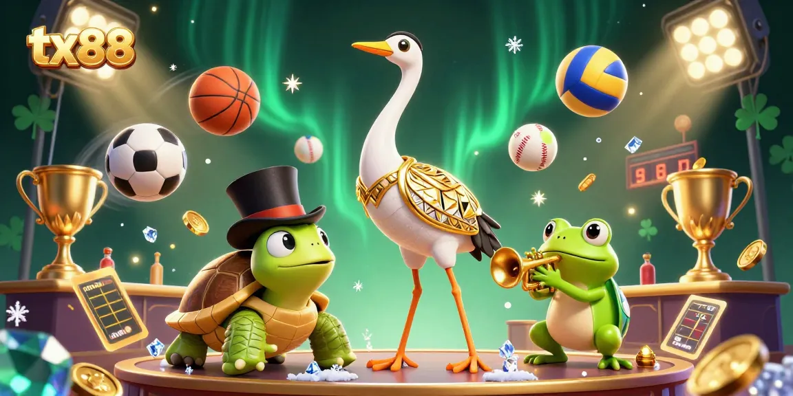 Experience thrilling action at tx88 with dynamic sports elements and engaging characters in a vibrant casino scene.