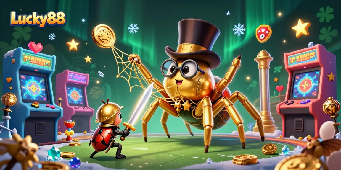 Engage with Winning Strategies at Lucky88, featuring vibrant casino elements and 3D characters.