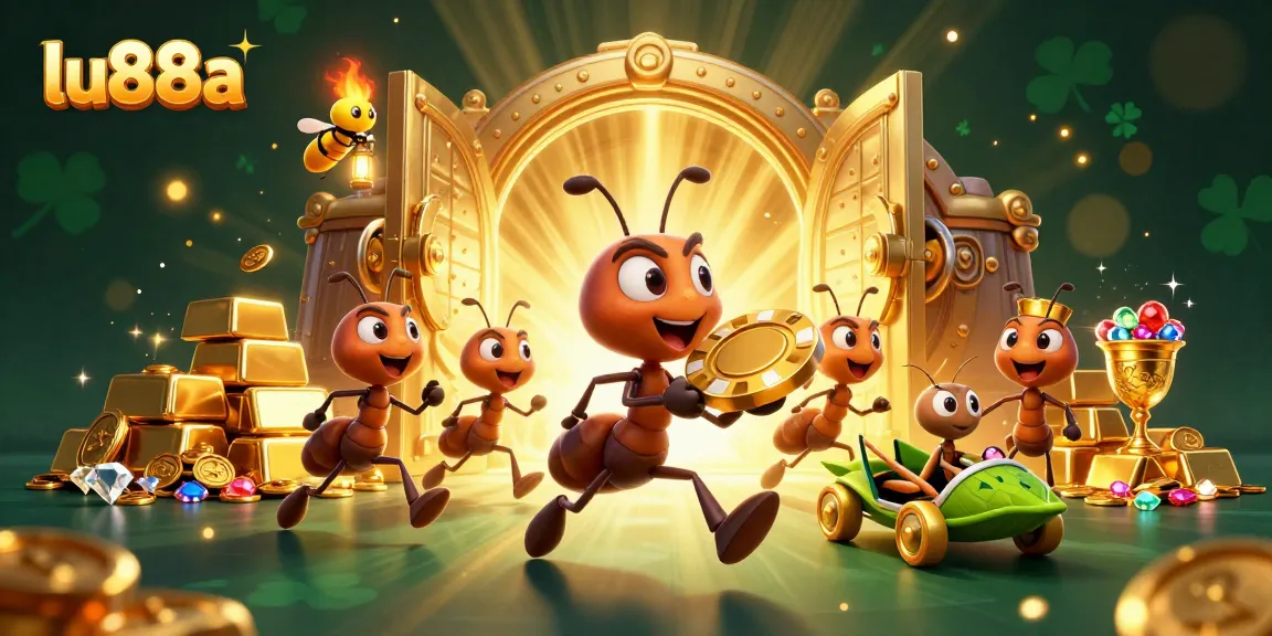 Engage in thrilling gaming action at lu88a with vibrant characters and lavish casino treasures.