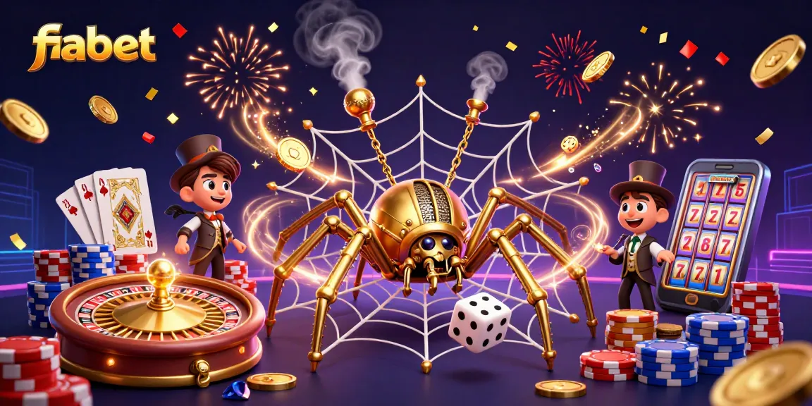 Engage with fabet's thrilling gaming experience amidst cascading coins and vibrant casino elements.